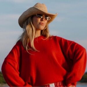 Parke Red Crew Neck Sweater